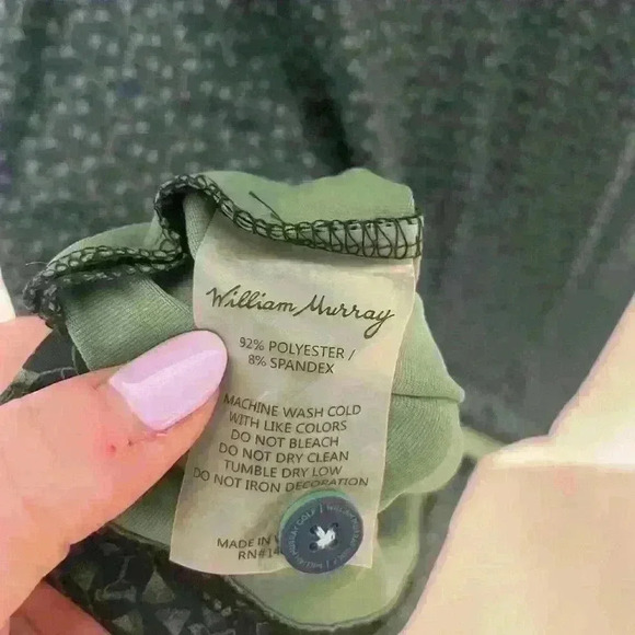 William Murray Green Martini Golfing All Over Performance Polo Size XL EUC - Picture 8 of 8